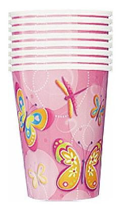 Unique - Cups - Butterflies & Dragonflies - Pkt 8