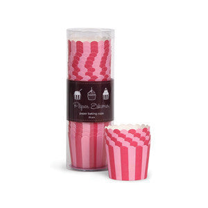 Paper Eskimo - Baking Cups - Pink Stripes - Pkt 25