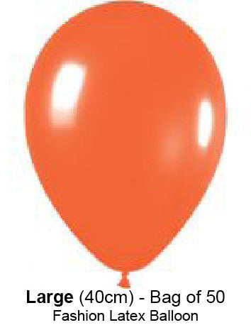 Qualatex - Fashion 40cm Balloons - Orange - Pkt 50