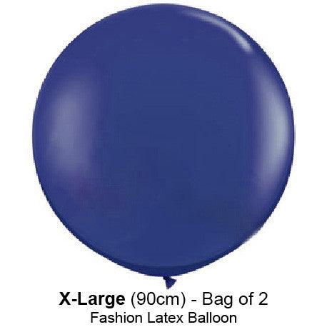 Qualatex - Crystal 90cm Balloons - Blue - Pkt 2