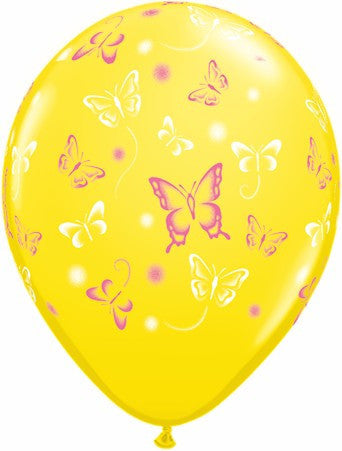Qualatex - Printed 30cm Balloons - Butterflies - Assortment - Pkt 25