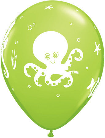 Qualatex - Printed 30cm Balloons - Fun Sea Creatures - Fashion Assortment - Pkt 25
