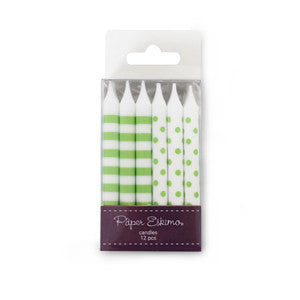 Paper Eskimo - Candles - Green Apple - Pkt 12