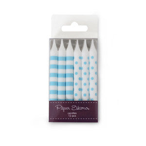 Paper Eskimo - Candles - Blue Sherbert - Pkt 12